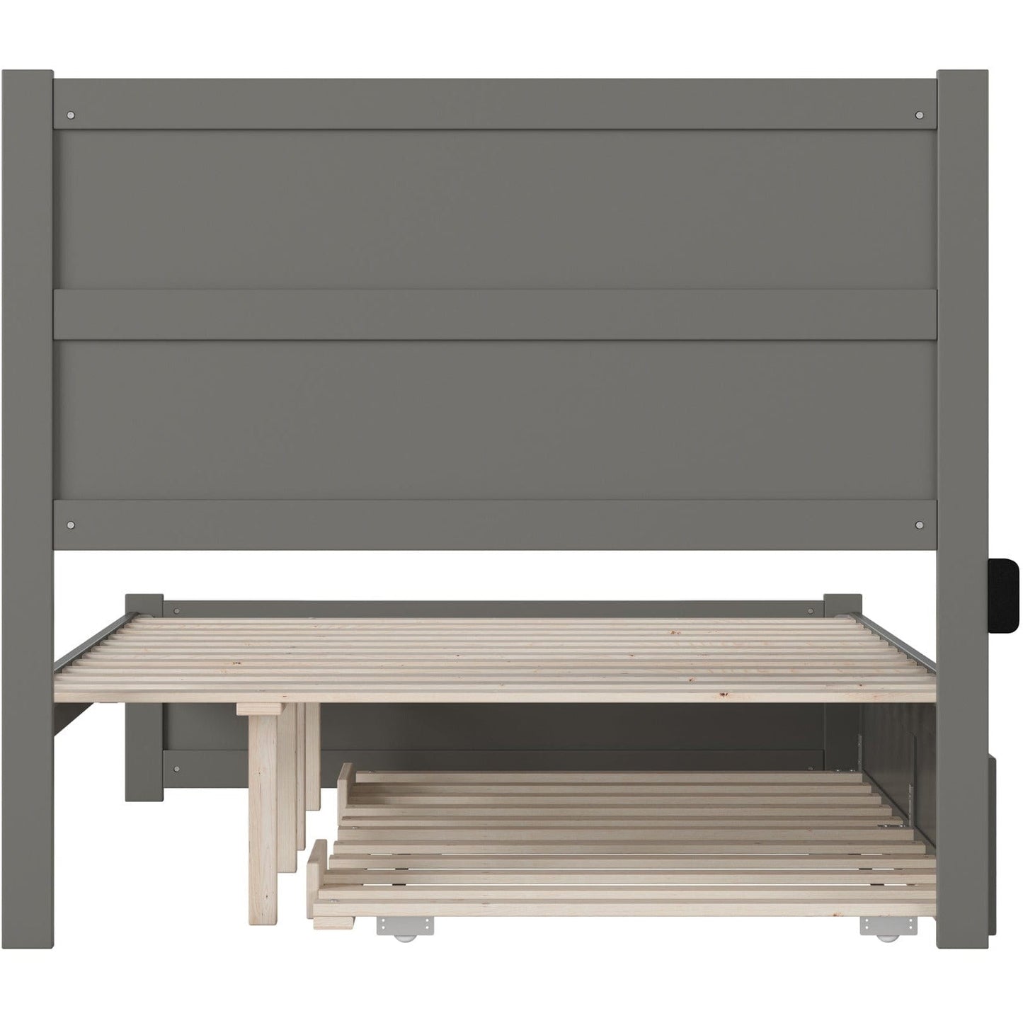 AFI Furnishings NoHo Full Bed with Footboard and Twin Trundle in Grey AG9161239