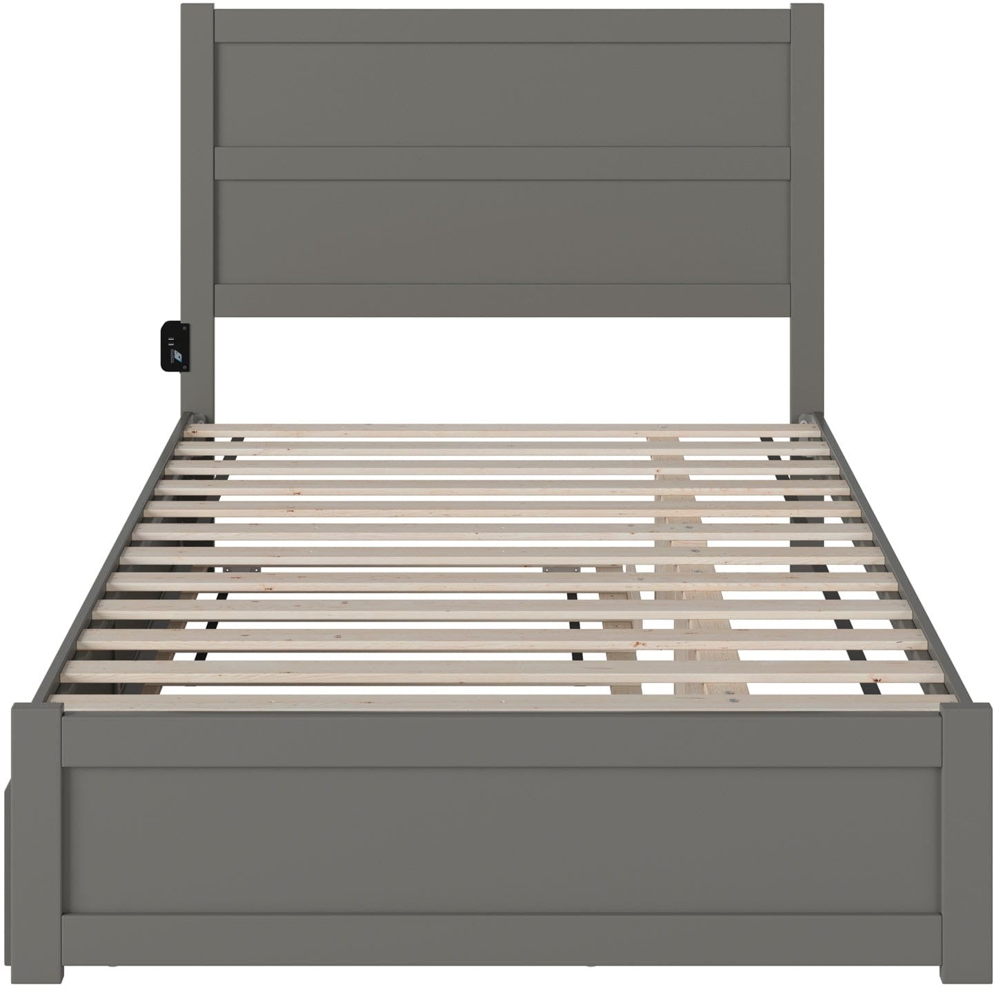 AFI Furnishings NoHo Full Bed with Footboard and Twin Trundle in Grey AG9161239