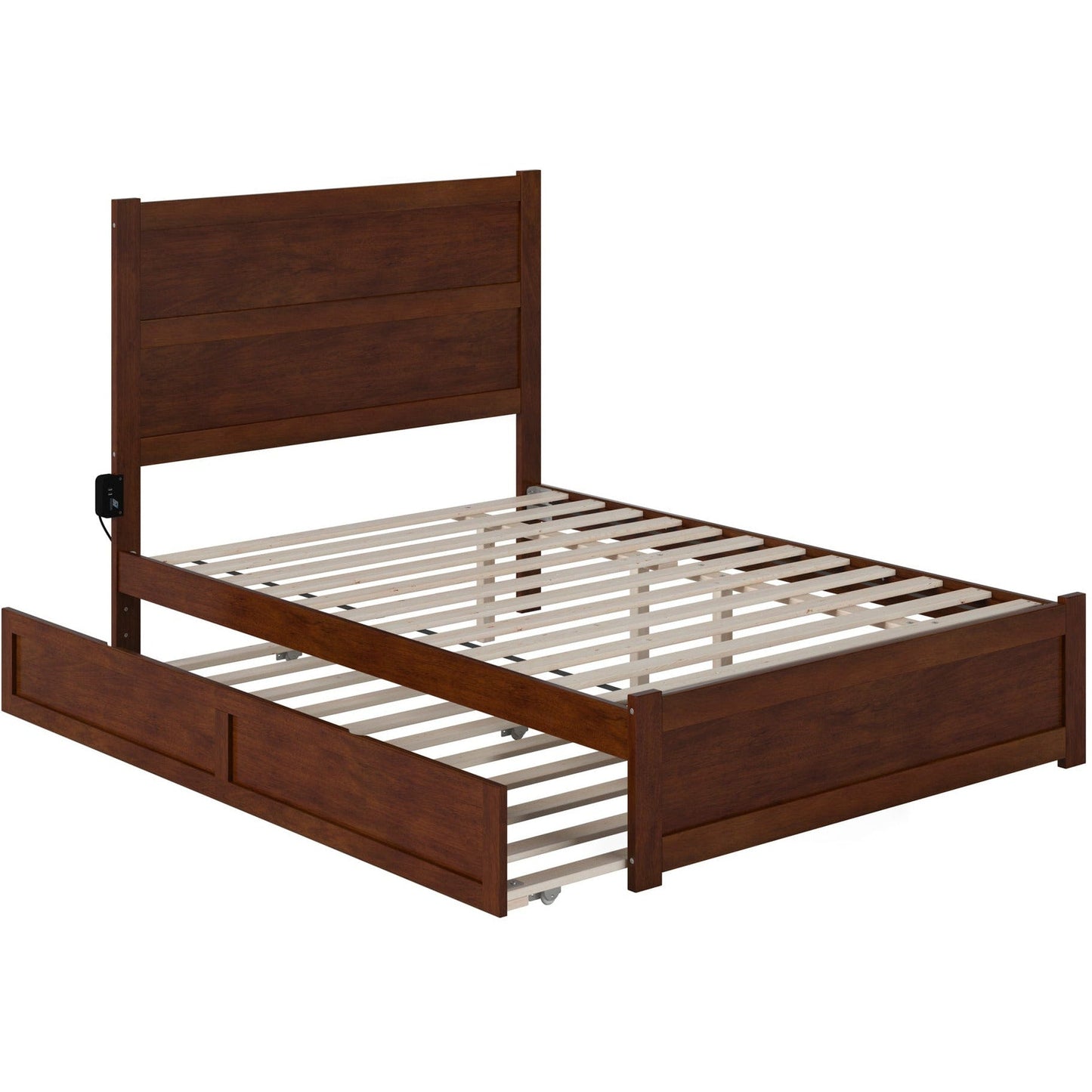 AFI Furnishings NoHo Full Bed with Footboard and Twin Trundle in Walnut AG9161234