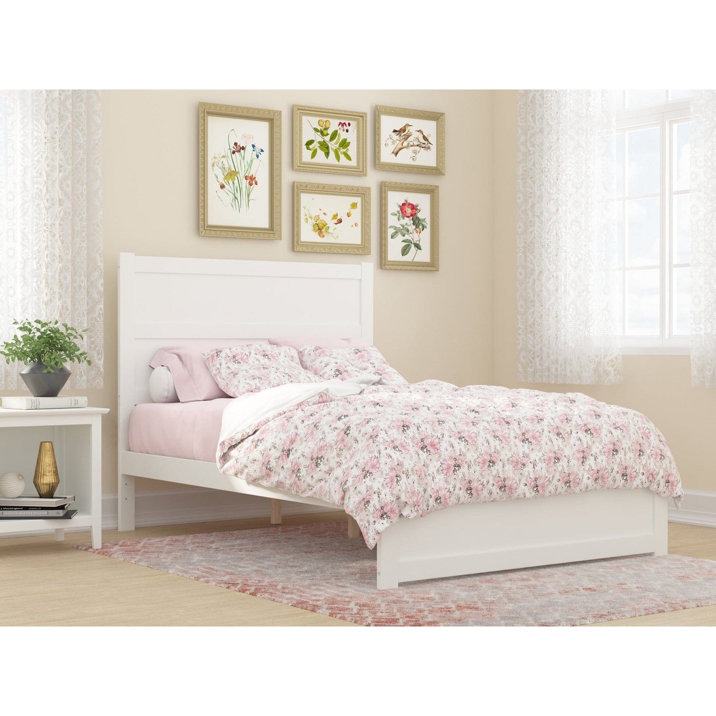 AFI Furnishings NoHo Full Bed with Footboard in White AG9160032
