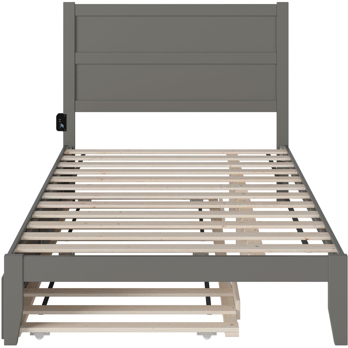 AFI Furnishings NoHo Full Bed with Twin Trundle in Grey AG9111239