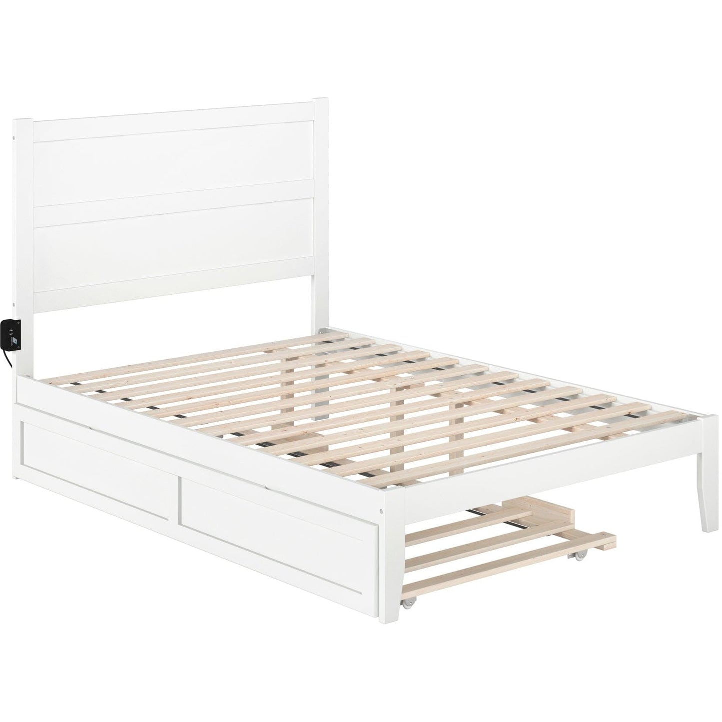 AFI Furnishings NoHo Full Bed with Twin Trundle in White AG9111232
