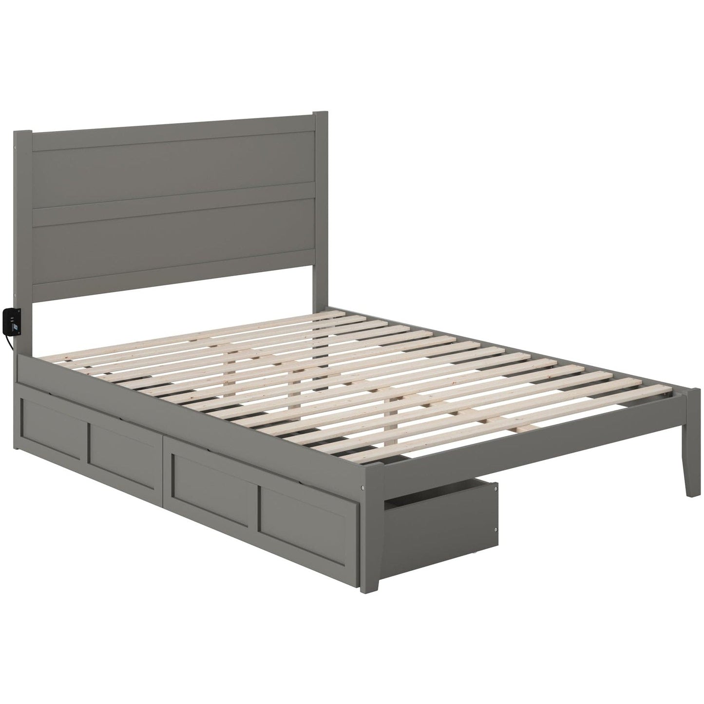 AFI Furnishings NoHo Queen Bed with 2 Drawers in Grey AG9113449