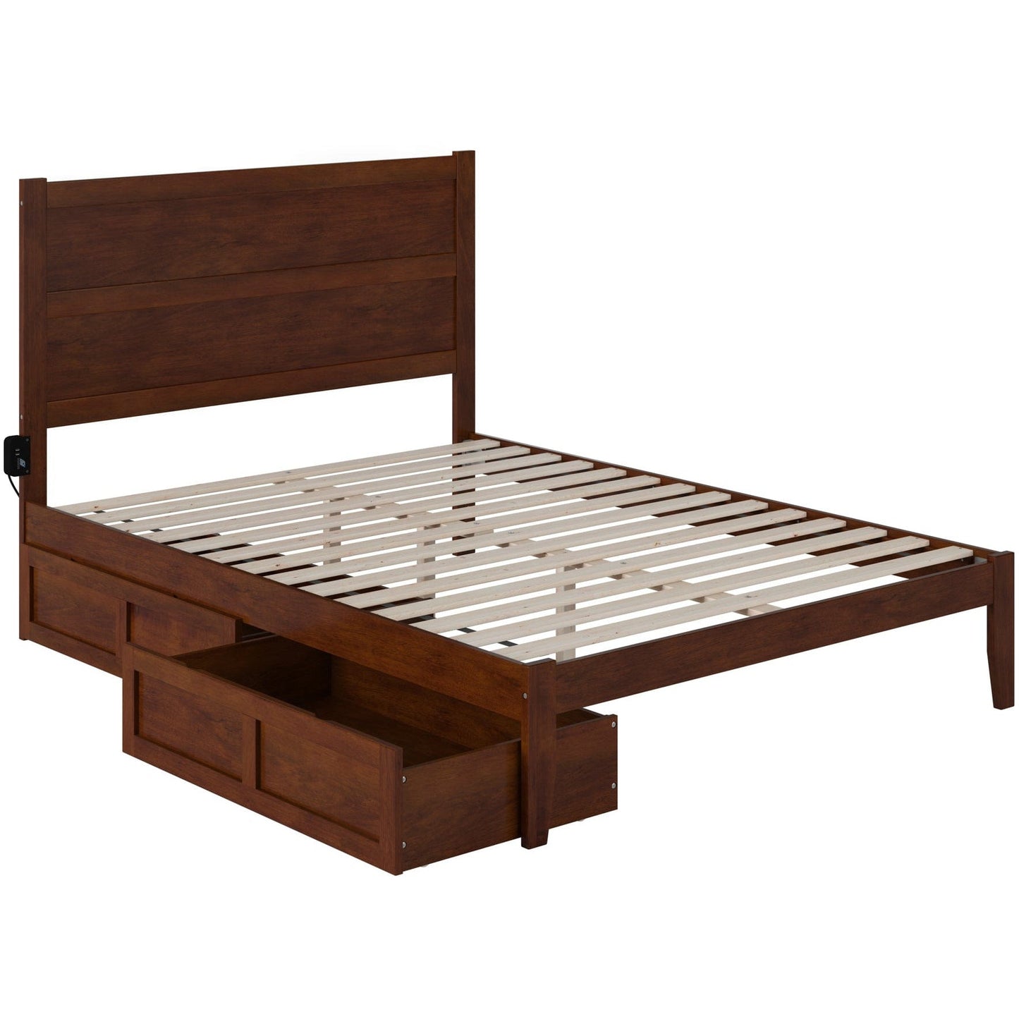 AFI Furnishings NoHo Queen Bed with 2 Drawers in Walnut AG9113444