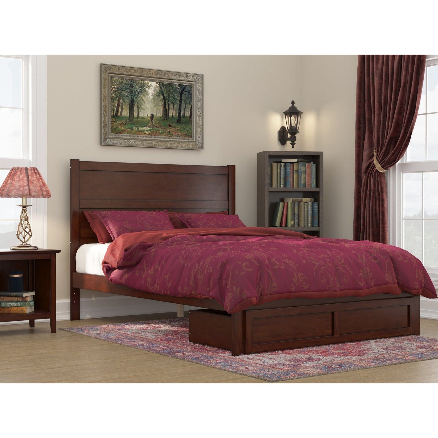 AFI Furnishings NoHo Queen Bed with Foot Drawer in Walnut AG9112444