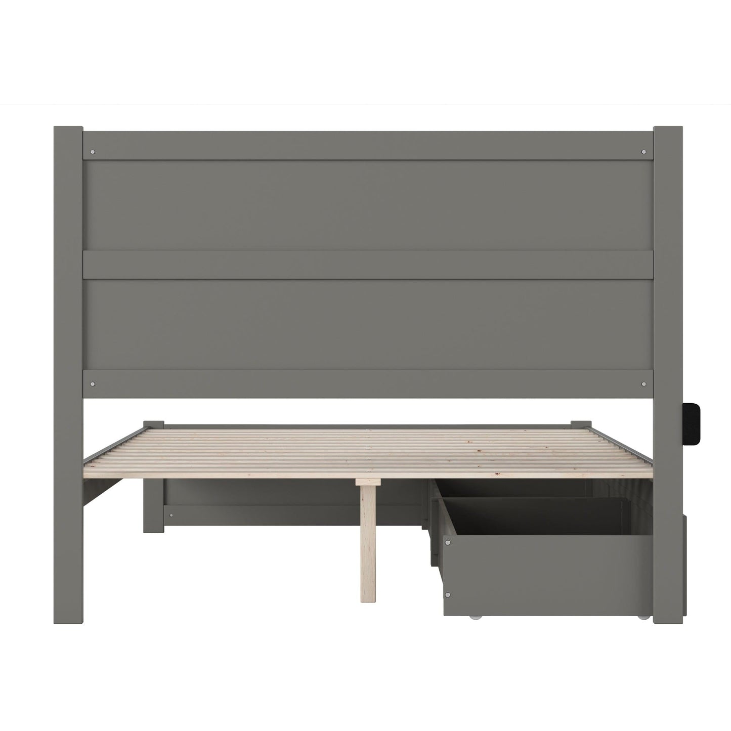 AFI Furnishings NoHo Queen Bed with Footboard and 2 Drawers in Grey AG9163449