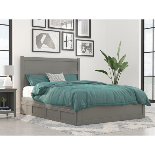 AFI Furnishings NoHo Queen Bed with Footboard and 2 Drawers in Grey AG9163449