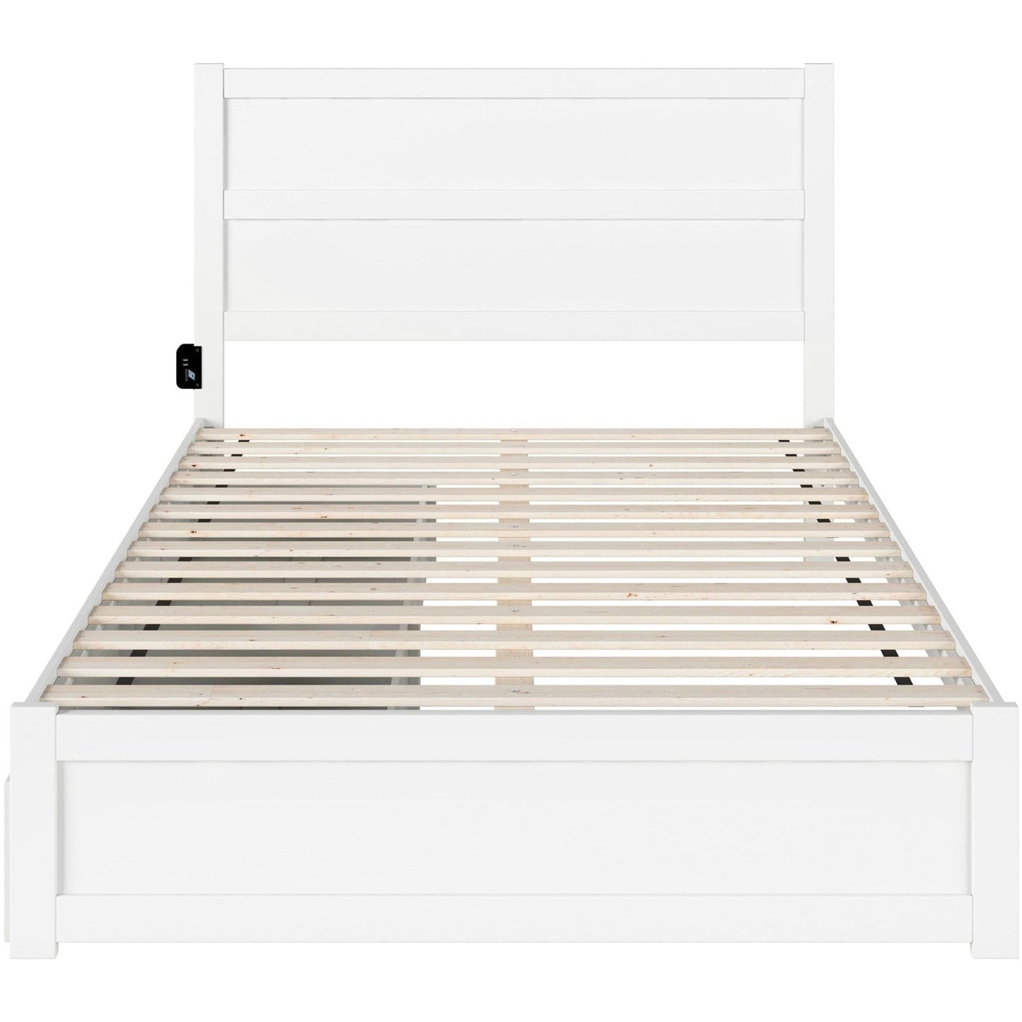 AFI Furnishings NoHo Queen Bed with Footboard and 2 Drawers in White AG9163442