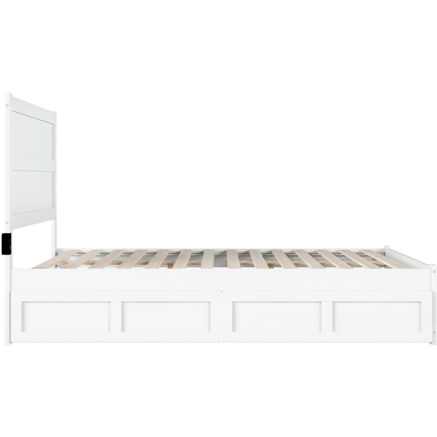 AFI Furnishings NoHo Queen Bed with Footboard and 2 Drawers in White AG9163442