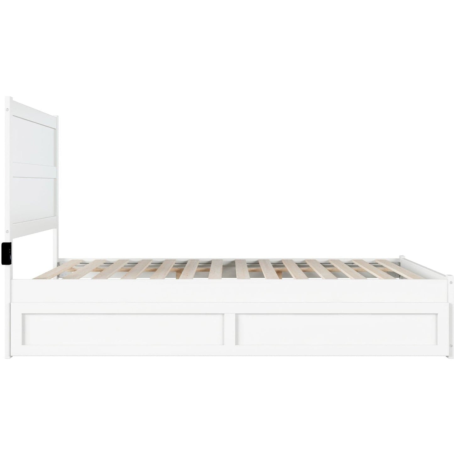 AFI Furnishings NoHo Queen Bed with Footboard and Twin Extra Long Trundle in White AG9161142