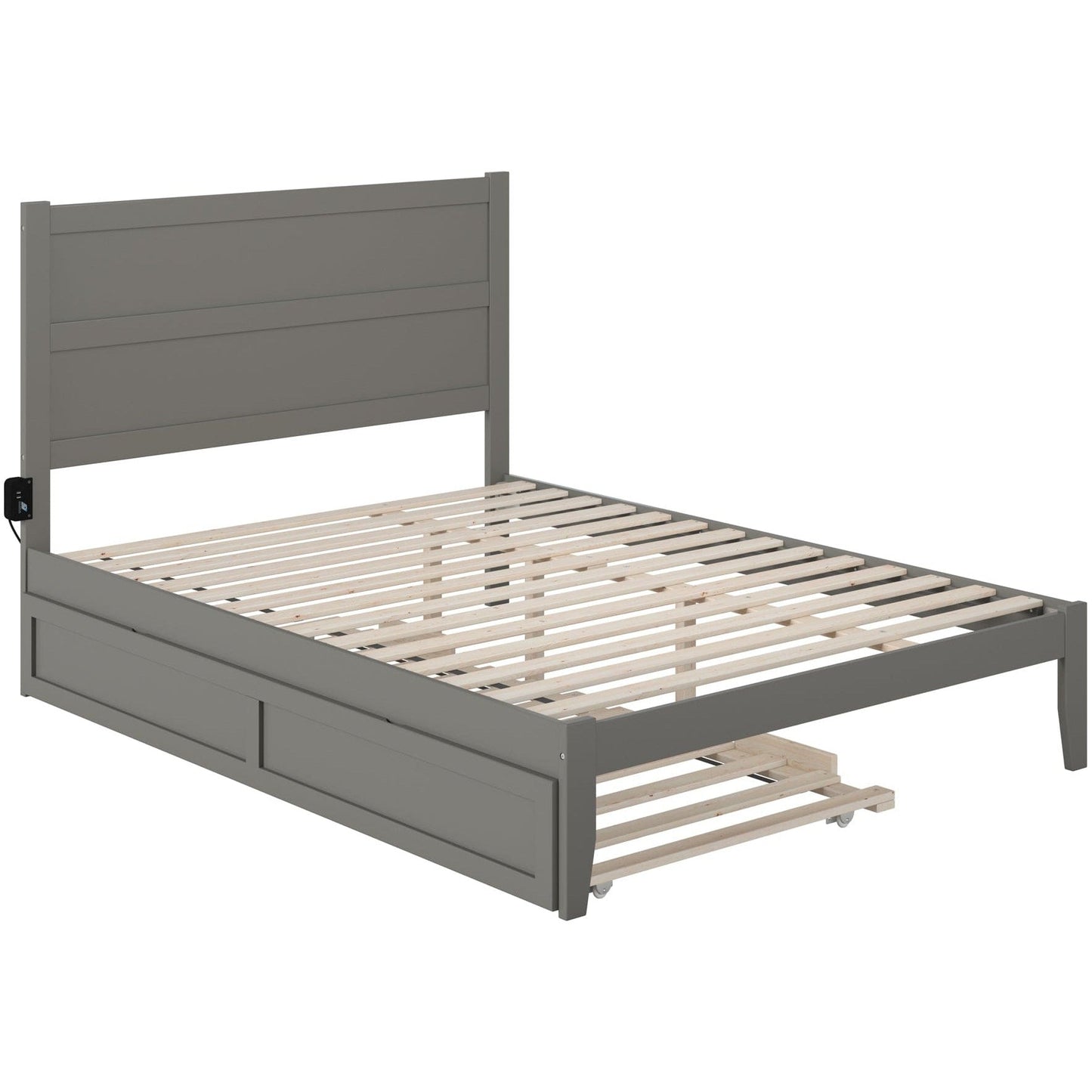 AFI Furnishings NoHo Queen Bed with Twin Extra Long Trundle in Grey AG9111149