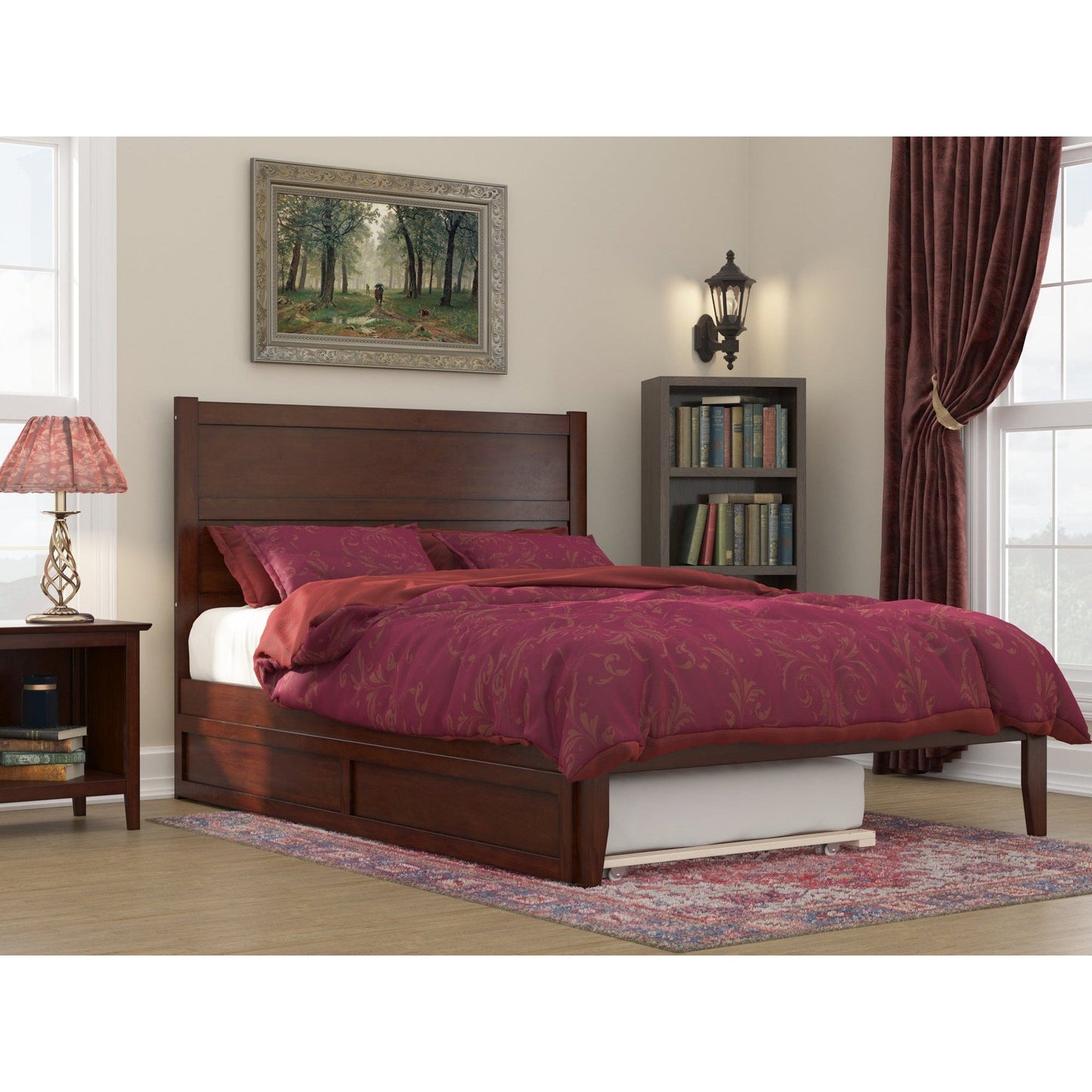 AFI Furnishings NoHo Queen Bed with Twin Extra Long Trundle in Walnut AG9111144
