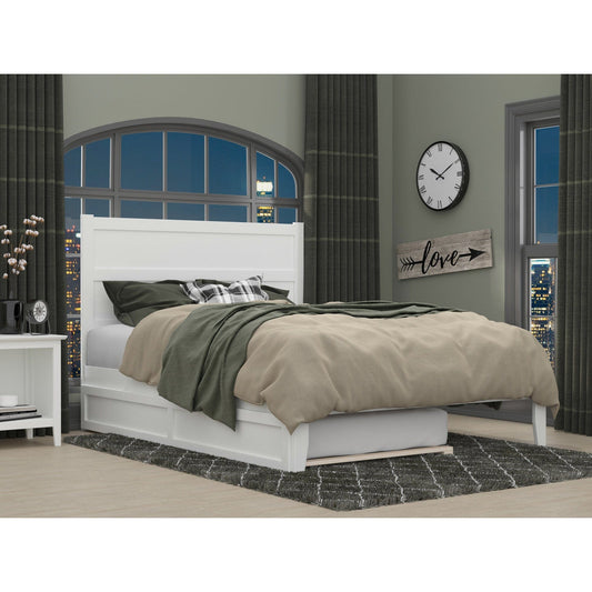 AFI Furnishings NoHo Queen Bed with Twin Extra Long Trundle in White AG9111142