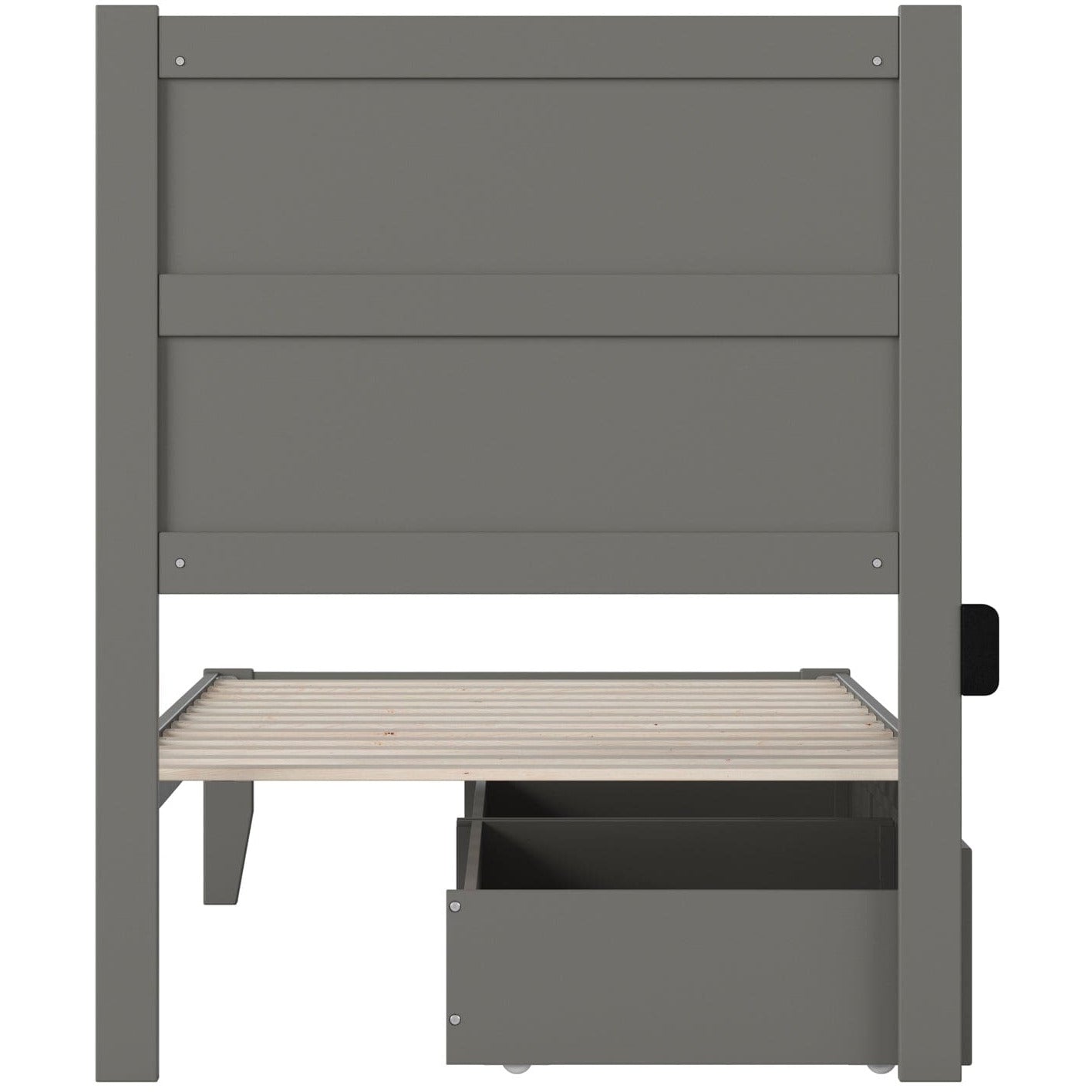 AFI Furnishings NoHo Twin Bed with 2 Drawers in Grey AG9113329