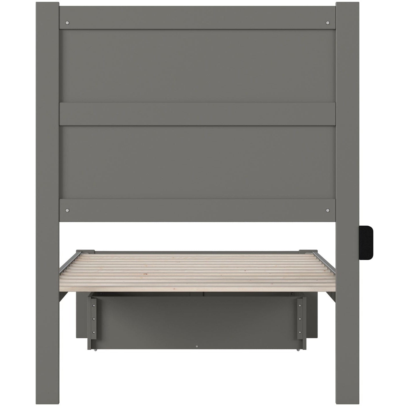AFI Furnishings NoHo Twin Bed with Foot Drawer in Grey AG9112229