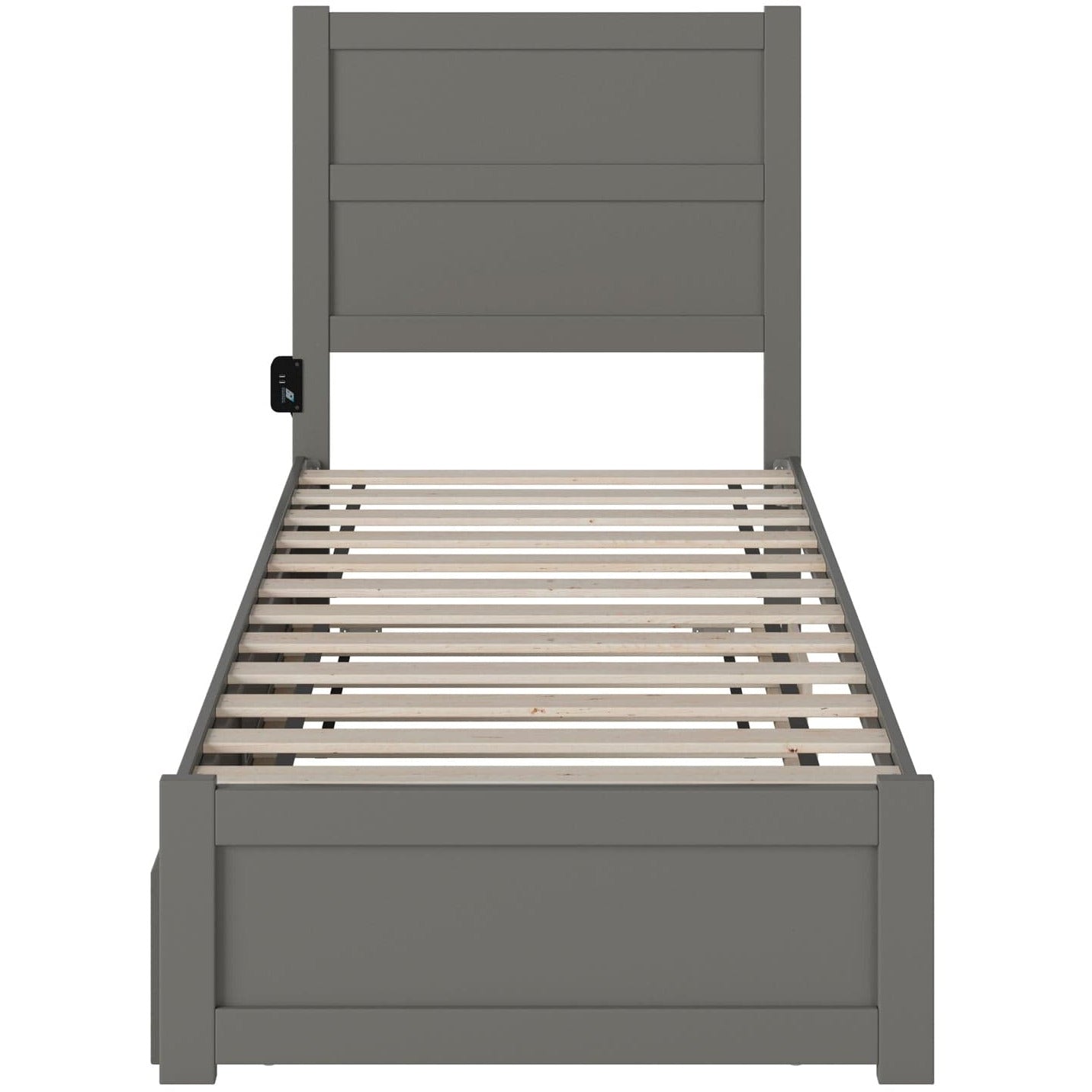 AFI Furnishings NoHo Twin Bed with Footboard and Twin Trundle in Grey AG9161229