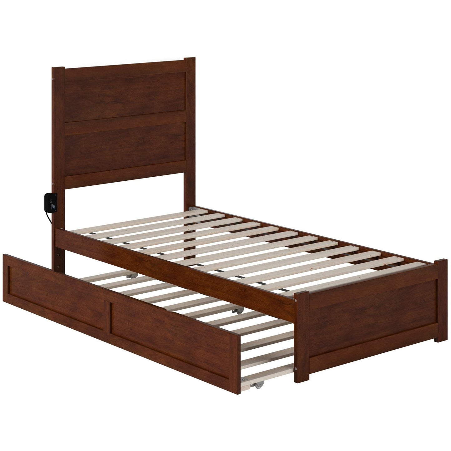 AFI Furnishings NoHo Twin Bed with Footboard and Twin Trundle in Walnut AG9161224