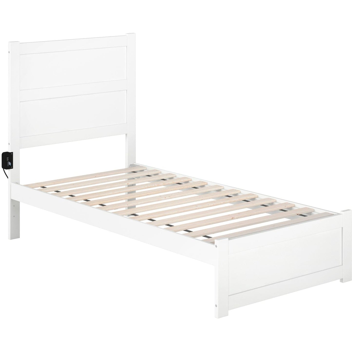 AFI Furnishings NoHo Twin Bed with Footboard in White AG9160022
