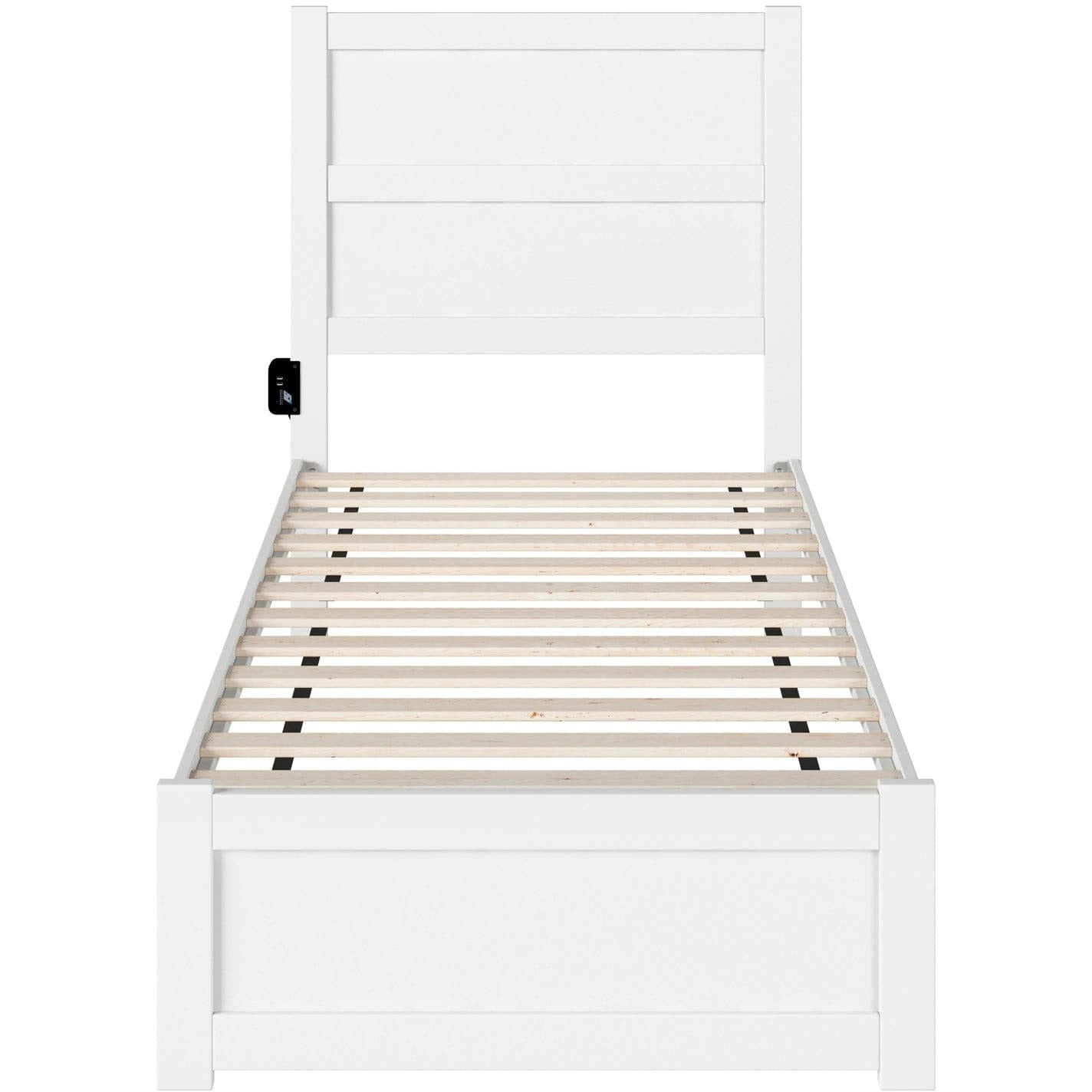 AFI Furnishings NoHo Twin Bed with Footboard in White AG9160022