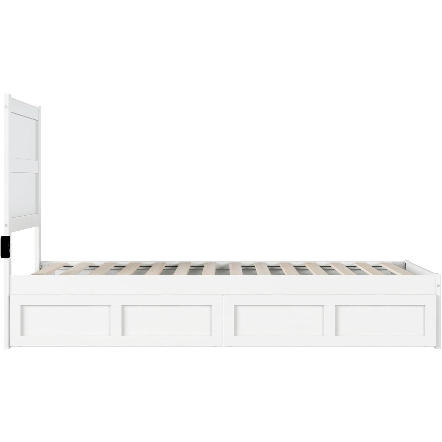 AFI Furnishings NoHo Twin Extra Long Bed with 2 Drawers in White AG9113412