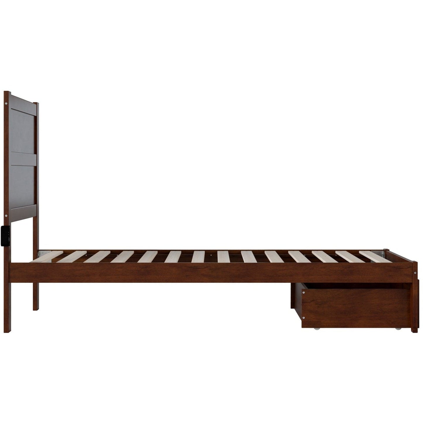 AFI Furnishings NoHo Twin Extra Long Bed with Foot Drawer in Walnut AG9112414