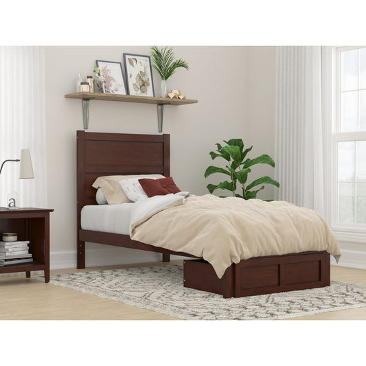 AFI Furnishings NoHo Twin Extra Long Bed with Foot Drawer in Walnut AG9112414