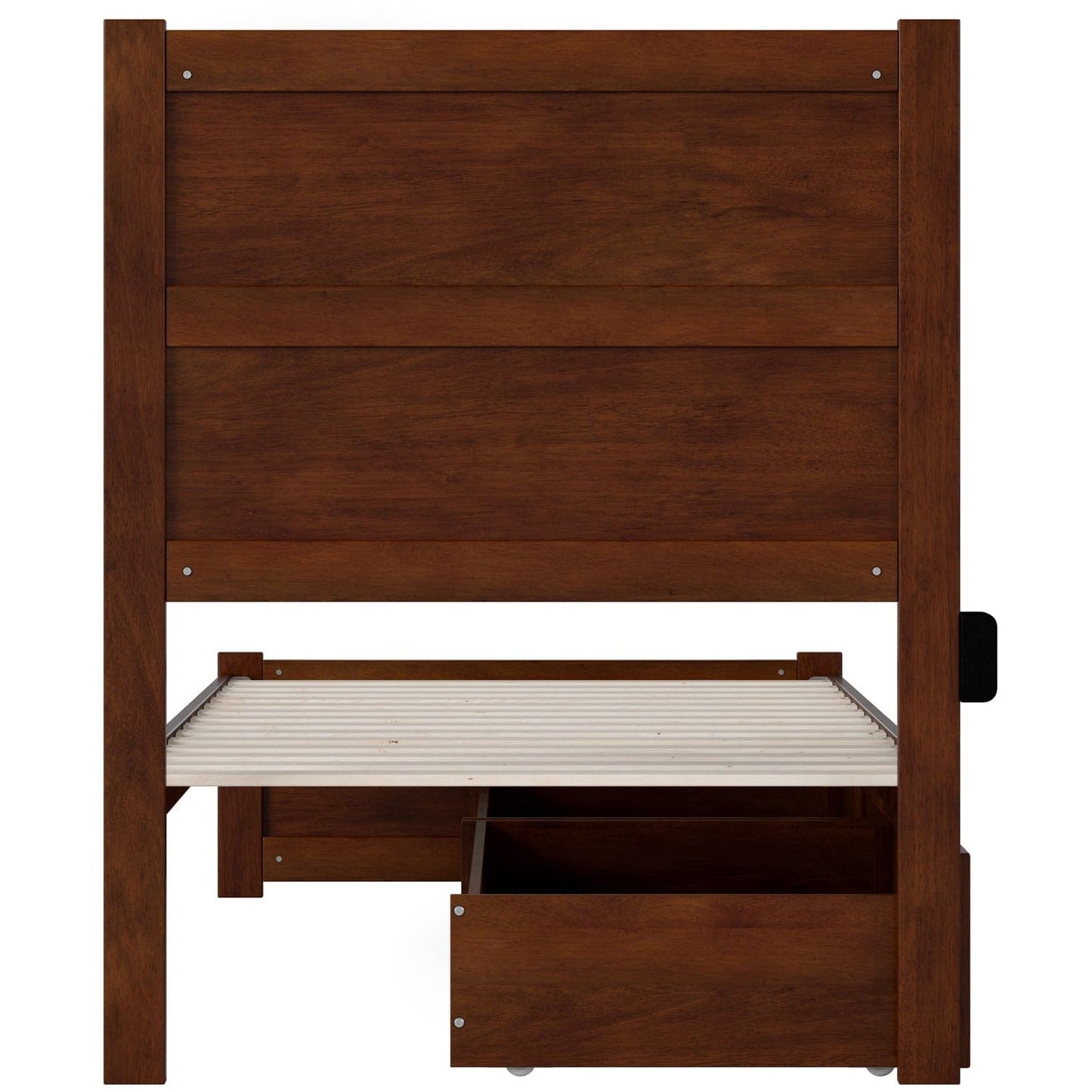 AFI Furnishings NoHo Twin Extra Long Bed with Footboard and 2 Drawers in Walnut AG9163414