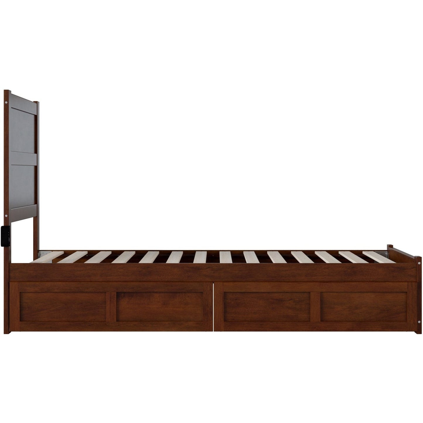AFI Furnishings NoHo Twin Extra Long Bed with Footboard and 2 Drawers in Walnut AG9163414