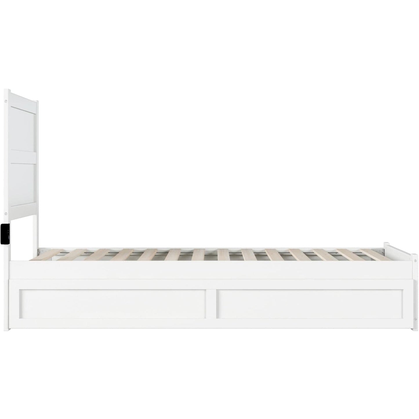 AFI Furnishings NoHo Twin Extra Long Bed with Footboard and Twin Extra Long Trundle in White AG9161112