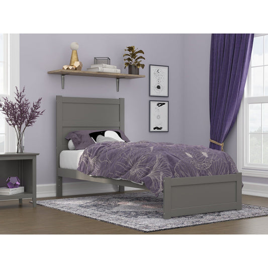 AFI Furnishings NoHo Twin Extra Long Bed with Footboard in Grey AG9160019
