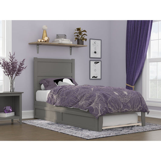 AFI Furnishings NoHo Twin Extra Long Bed with Twin Extra Long Trundle in Grey AG9111119
