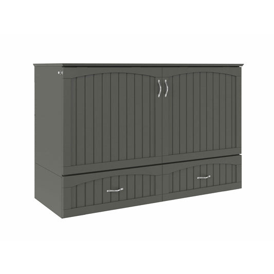 Atlantic Furniture Murphy Bed Chest Grey Southampton Murphy Bed Chest Queen Grey with Charging Station