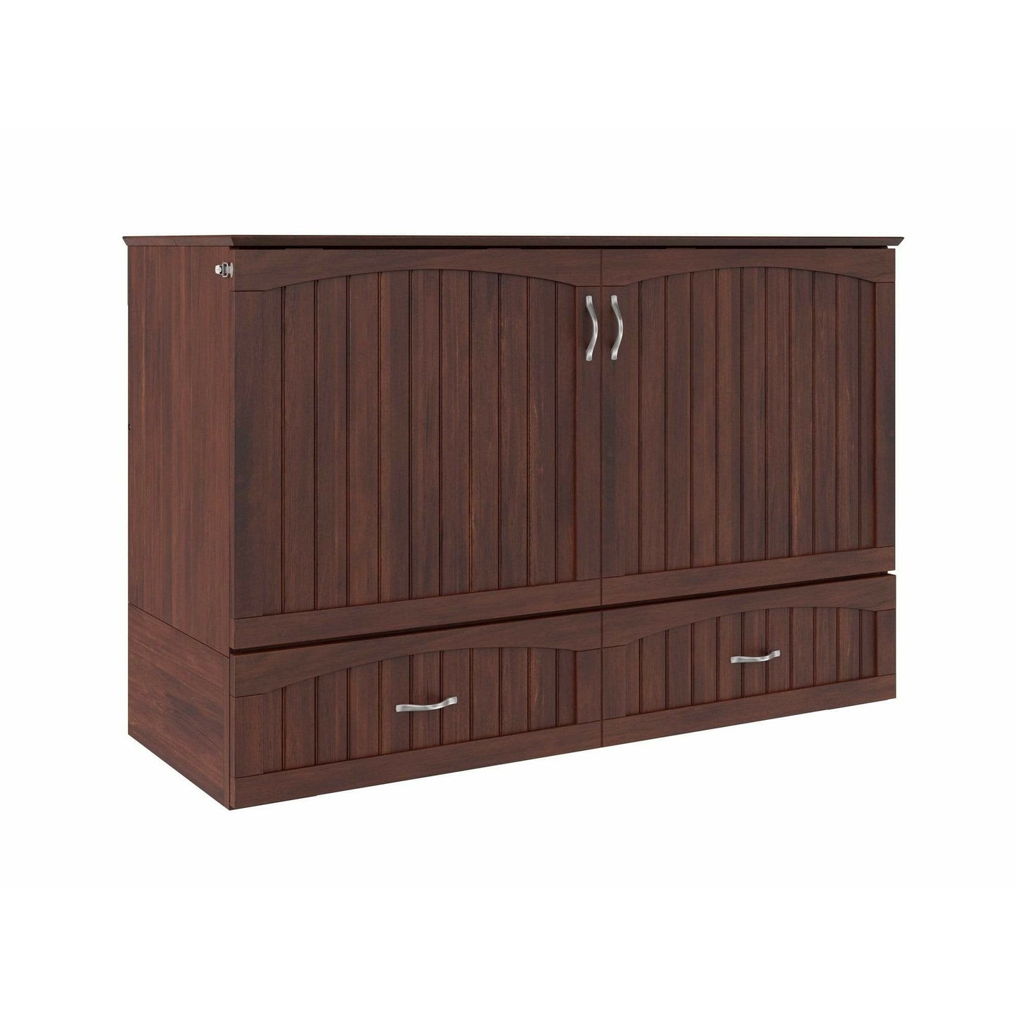Atlantic Furniture Murphy Bed Chest Walnut Southampton Murphy Bed Chest Queen Grey with Charging Station