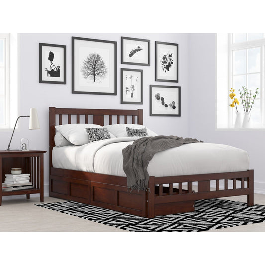 AFI Furnishings Tahoe Full Bed with Footboard and 2 Drawers in Walnut AG8963334