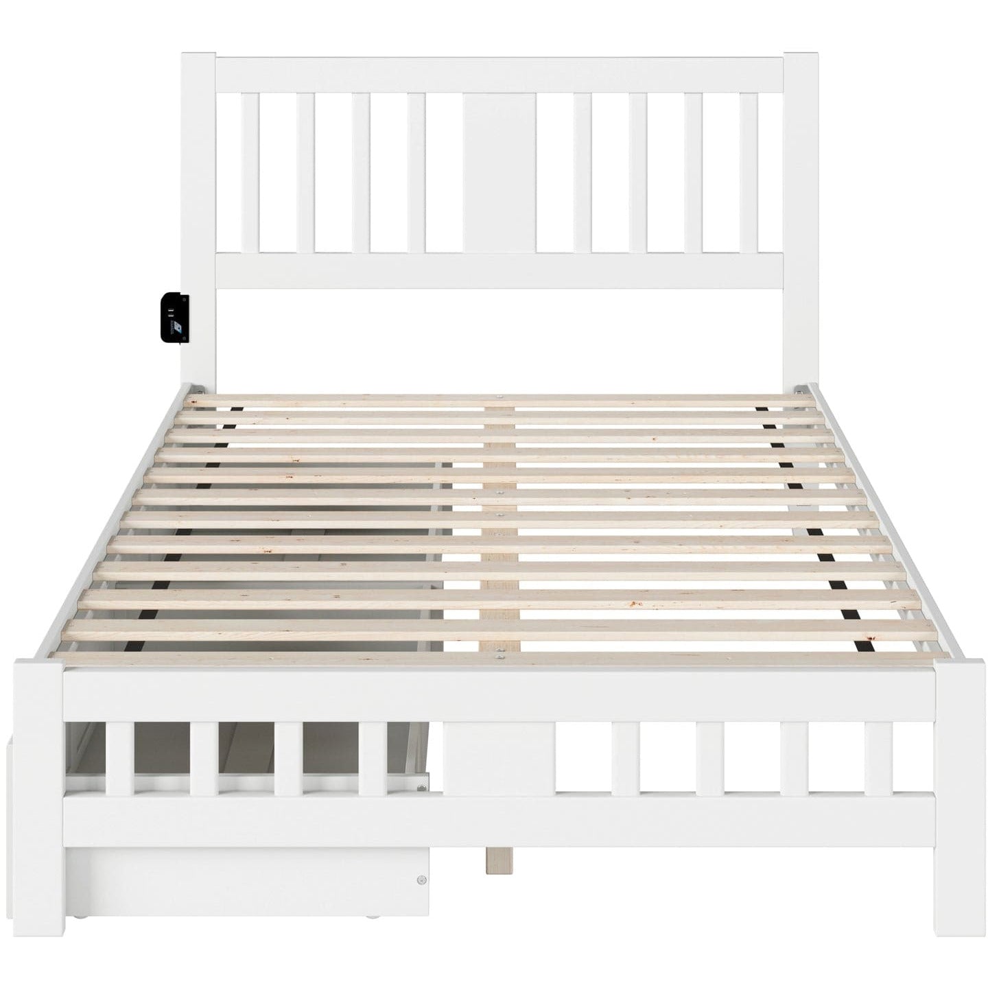 AFI Furnishings Tahoe Full Bed with Footboard and 2 Drawers in White AG8963332