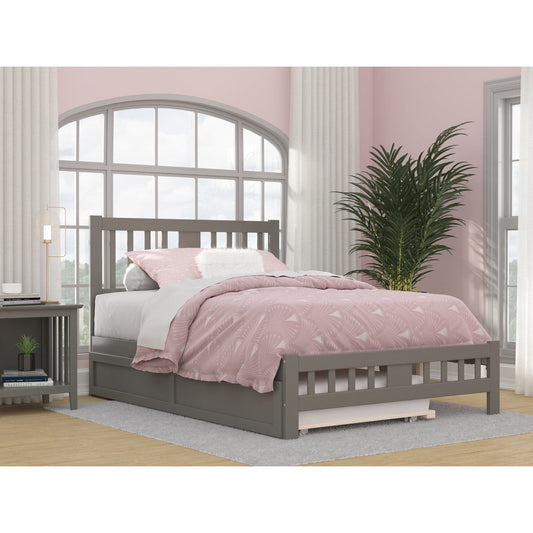 AFI Furnishings Tahoe Full Bed with Footboard and Twin Trundle in Grey AG8961239