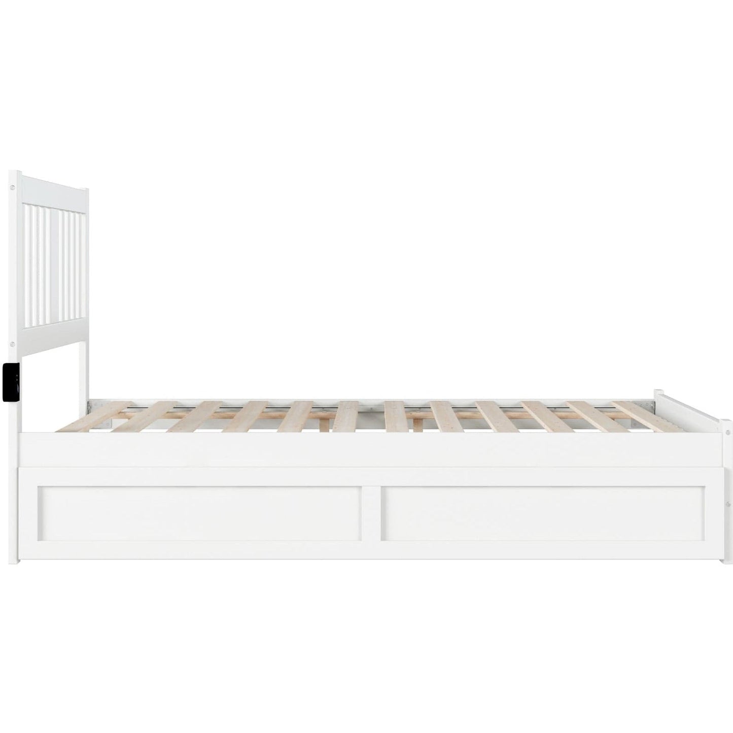 AFI Furnishings Tahoe Full Bed with Footboard and Twin Trundle in White AG8961232