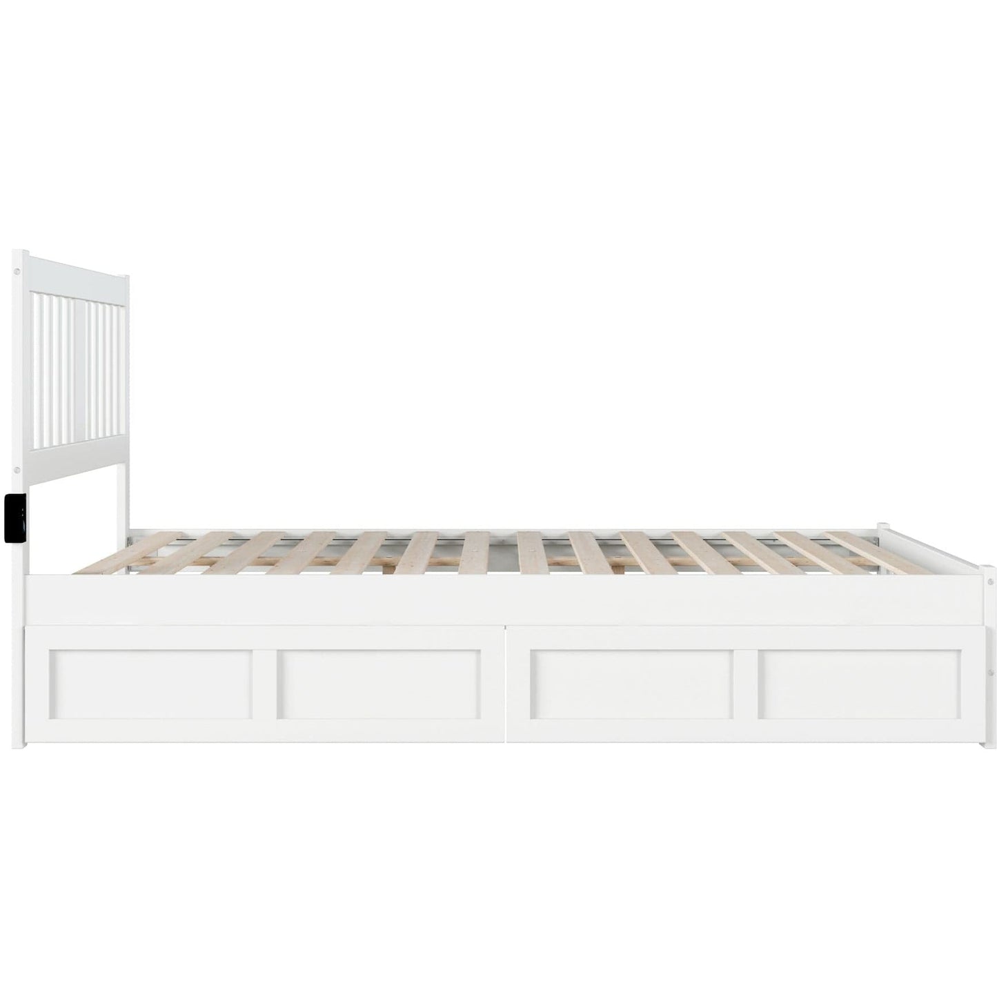AFI Furnishings Tahoe Queen Bed with Footboard and 2 Drawers in White AG8963442