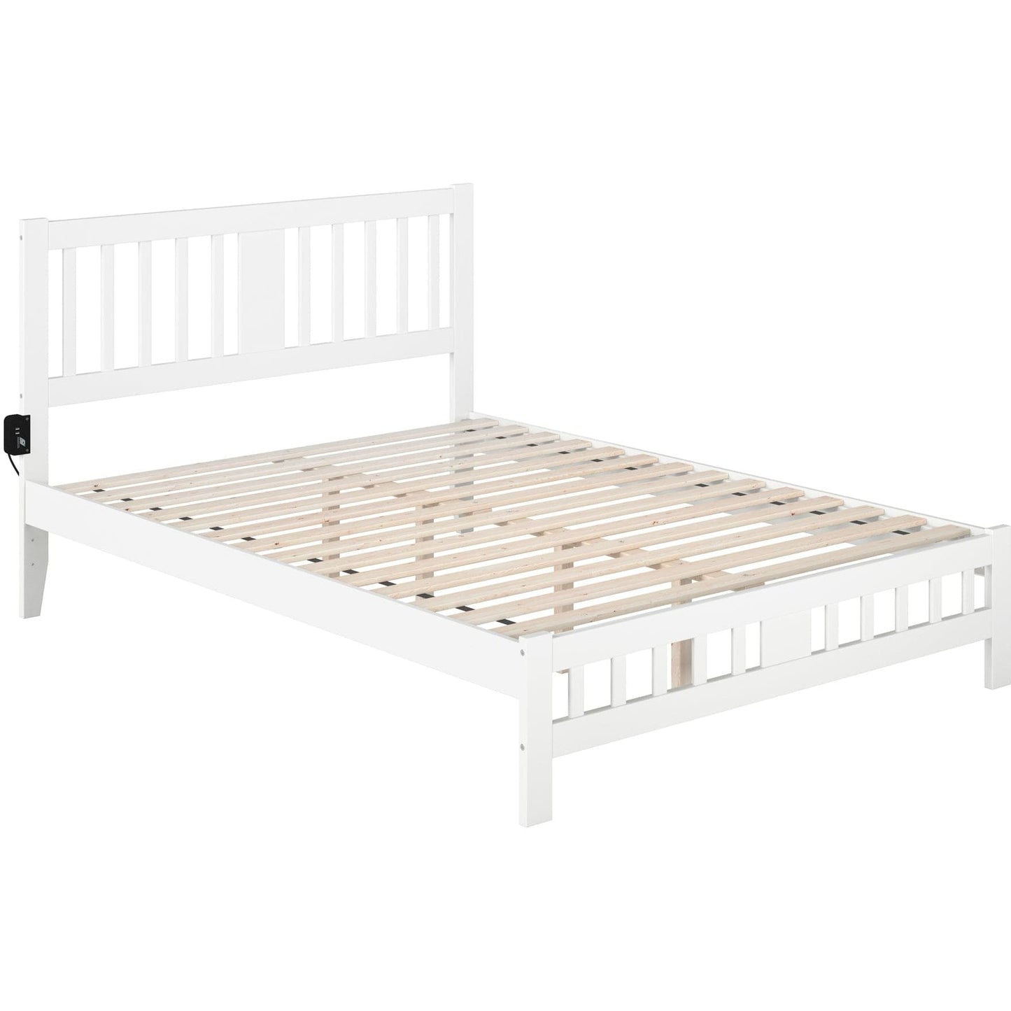 AFI Furnishings Tahoe Queen Bed with Footboard in White AG8960042