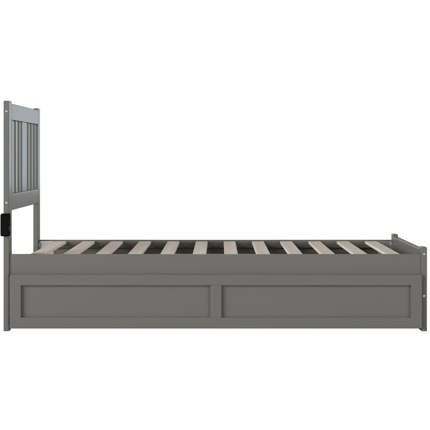 AFI Furnishings Tahoe Twin Bed with Footboard and Twin Trundle in Grey AG8961229