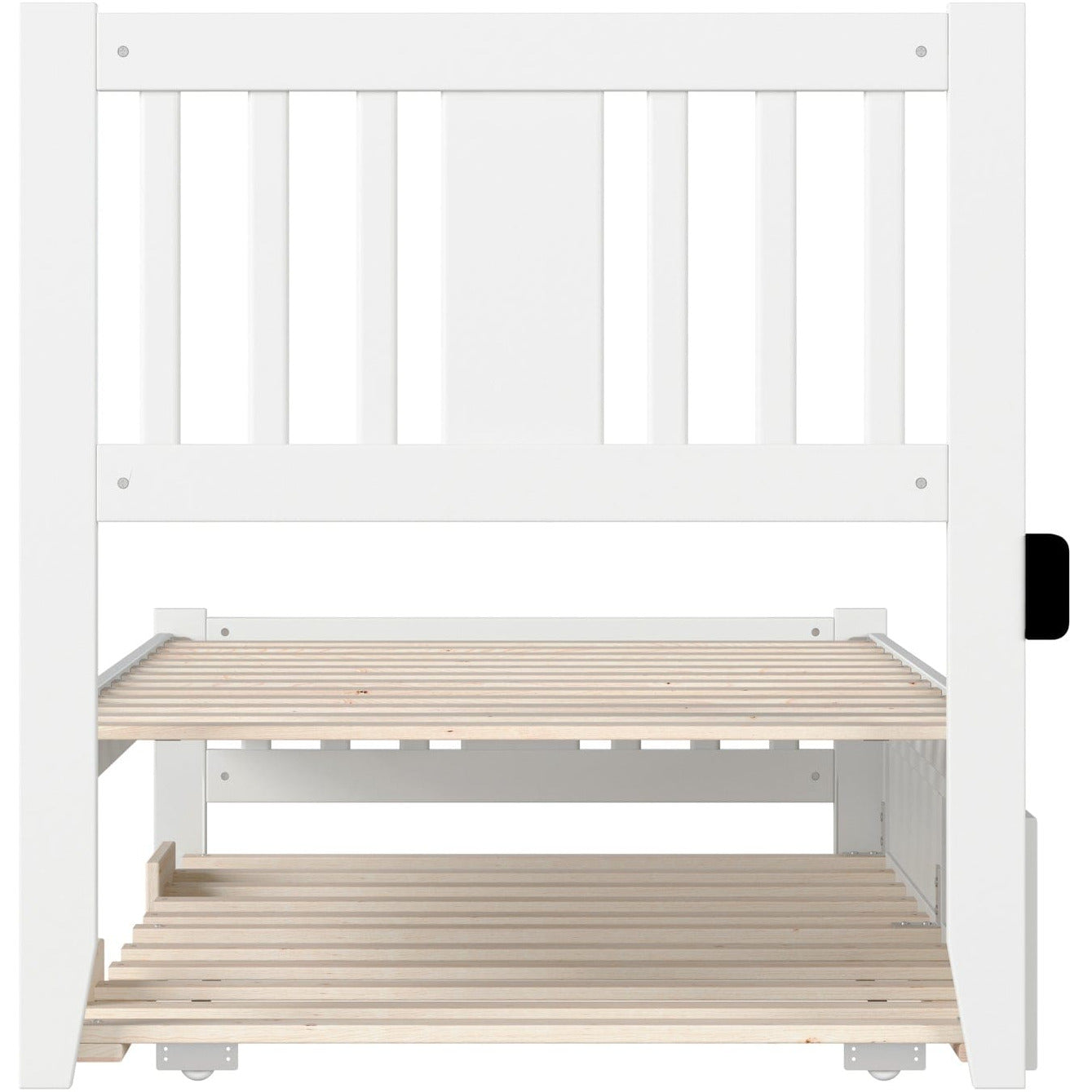AFI Furnishings Tahoe Twin Bed with Footboard and Twin Trundle in White AG8961222