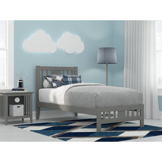 AFI Furnishings Tahoe Twin Bed with Footboard in Grey AG8960029