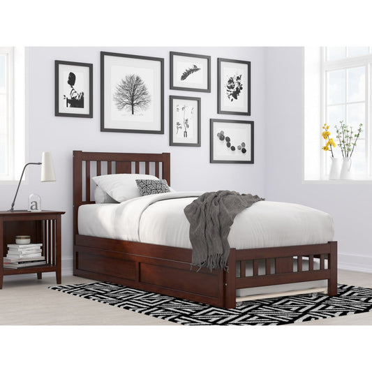 AFI Furnishings Tahoe Twin Extra Long Bed with Footboard and Twin Extra Long Trundle in Walnut AG8961114