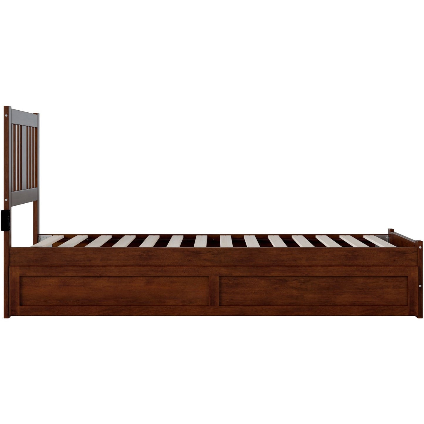 AFI Furnishings Tahoe Twin Extra Long Bed with Footboard and Twin Extra Long Trundle in Walnut AG8961114