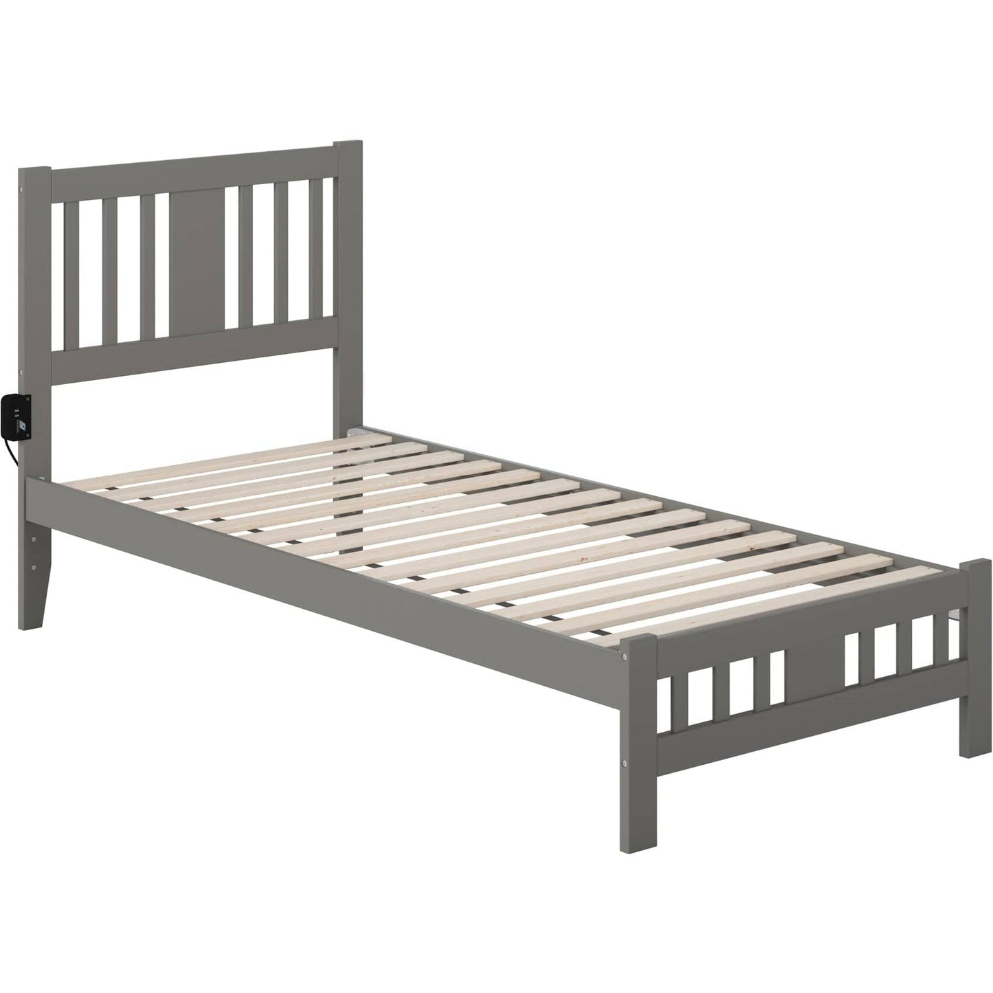 AFI Furnishings Tahoe Twin Extra Long Bed with Footboard in Grey AG8960019