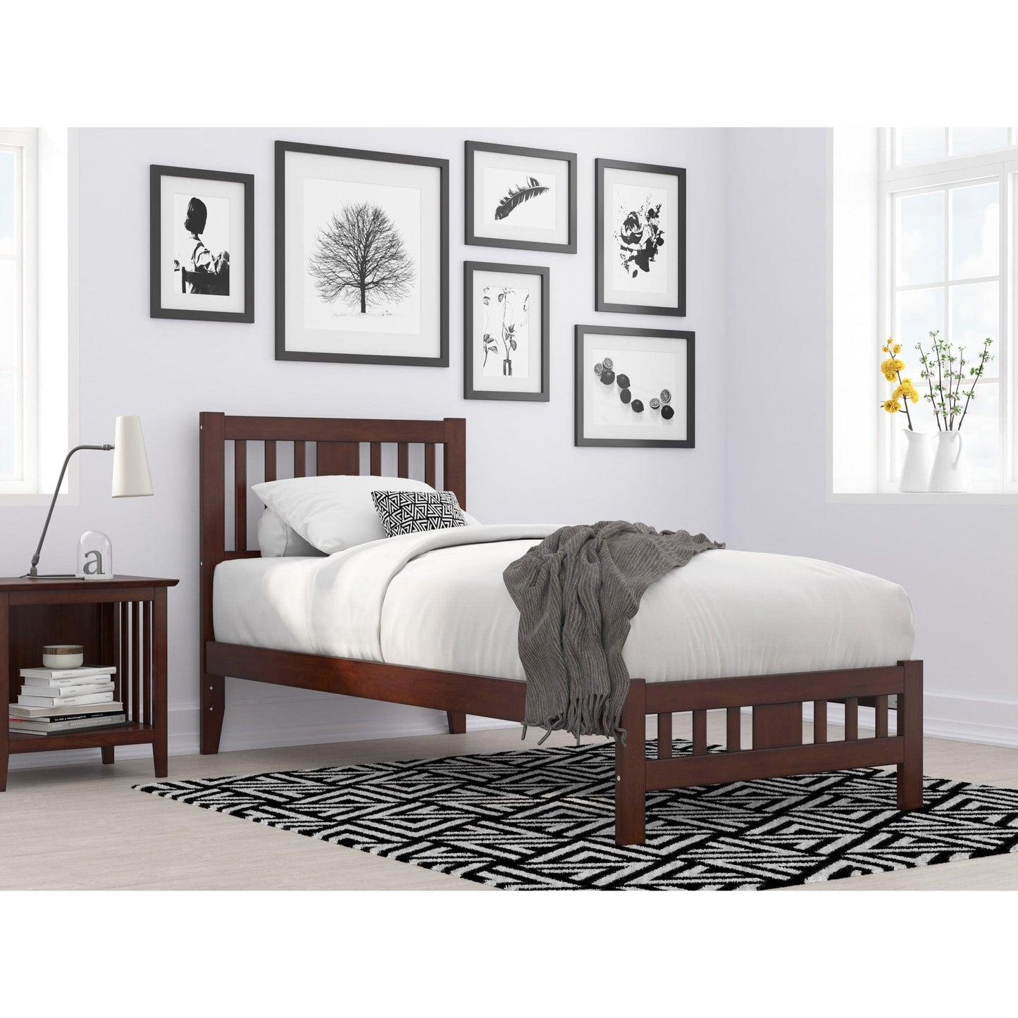 AFI Furnishings Tahoe Twin Extra Long Bed with Footboard in Walnut AG8960014