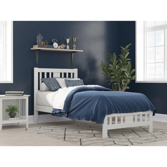 AFI Furnishings Tahoe Twin Extra Long Bed with Footboard in white AG8960012