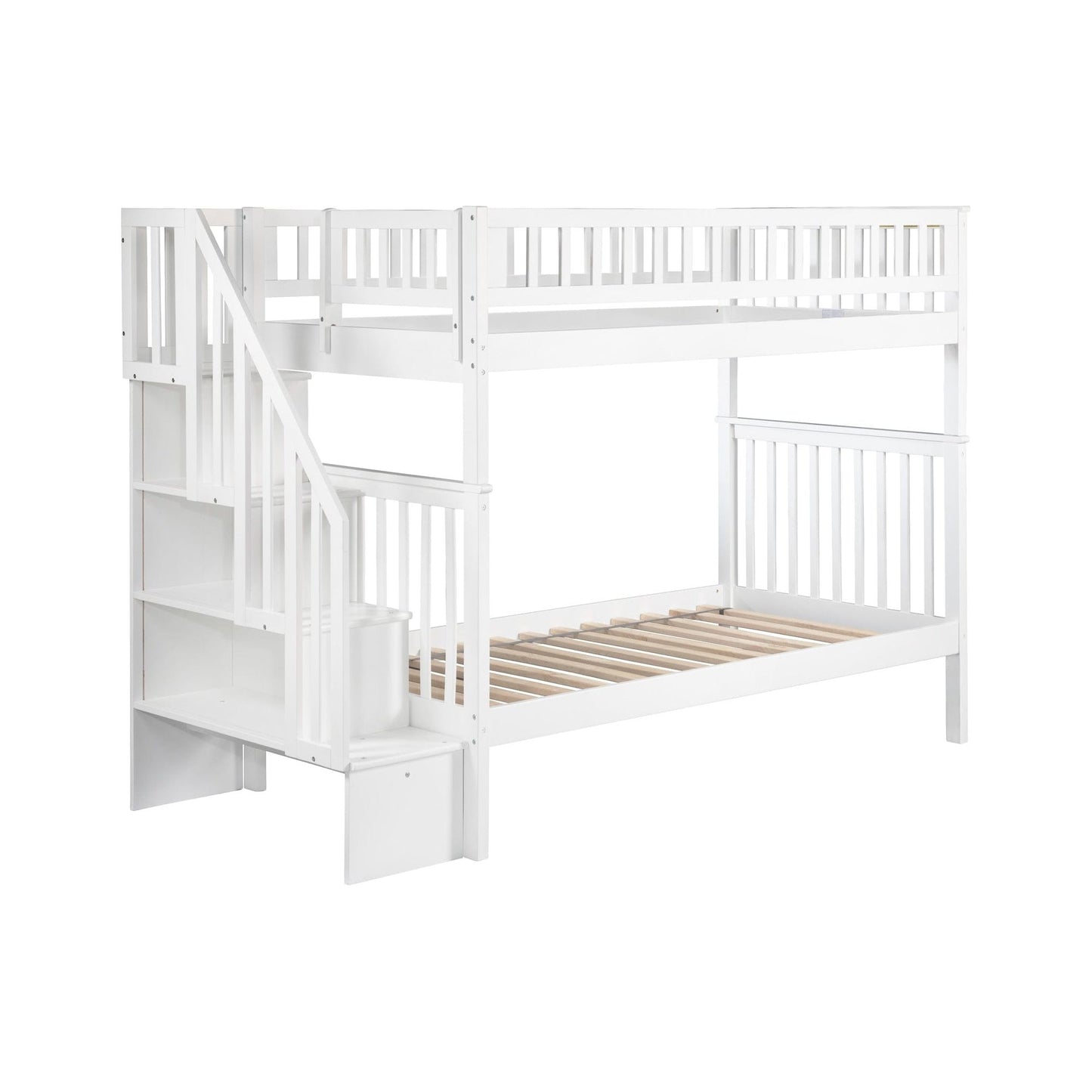 AFI Furnishings Woodland Staircase Bunk Twin over Twin with Turbo Charger