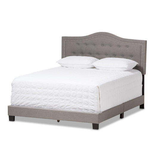 The Bedroom Emporium Full Baxton Studio Emerson Modern and Contemporary Light Grey Fabric Upholstered Bed