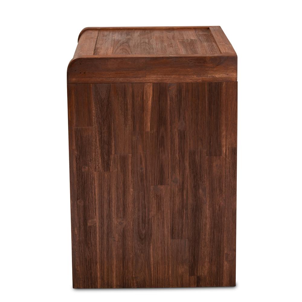 Baxton Studios Night Stand Baxton Studio Torres Modern and Contemporary Brown Oak Finished 2-Drawer Wood Nightstand